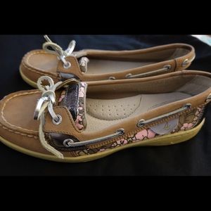 Authentic Sperry Floral Boat Shoe